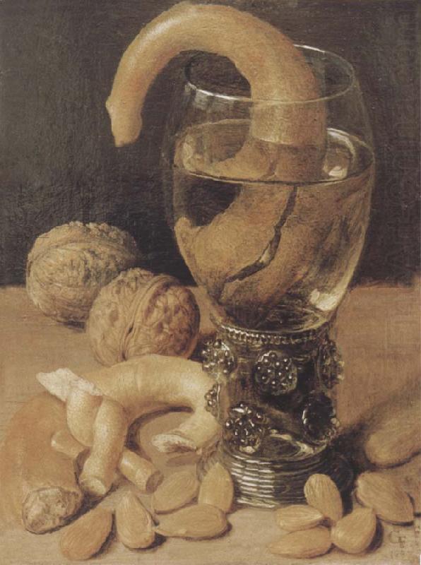 Georg Flegel Style life with wine glass and pretzel oil painting picture